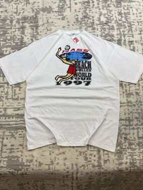Vintage 1997 Nass Beach Volley World Tour Tee Shirt - Deadstock